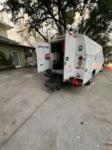 Magnet Plumbing service vehicle on-site for Grease Trap Cleaning in South Bay Lakes